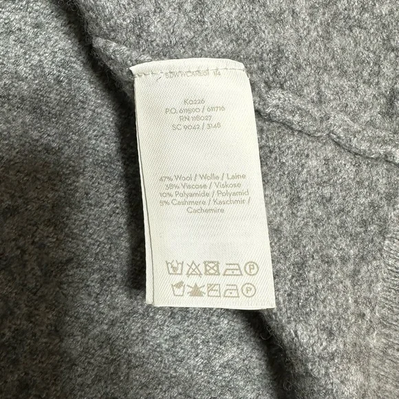 Boden Mollie Wool Cashmere Blend Sweater Color Block Gray and Yellow Sz M - Picture 9 of 12